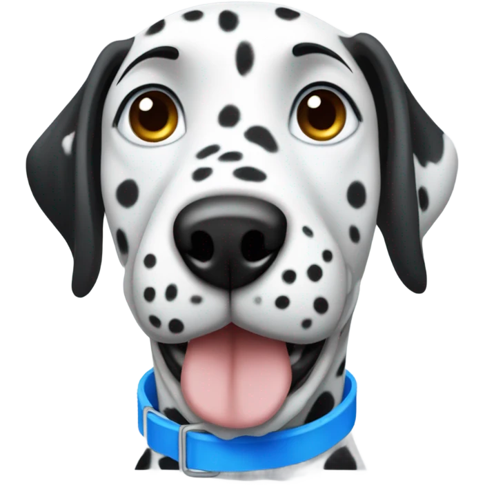 Dalmatian with a blue collar emoji