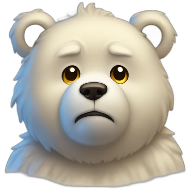 Sad heavenly bear of power emoji