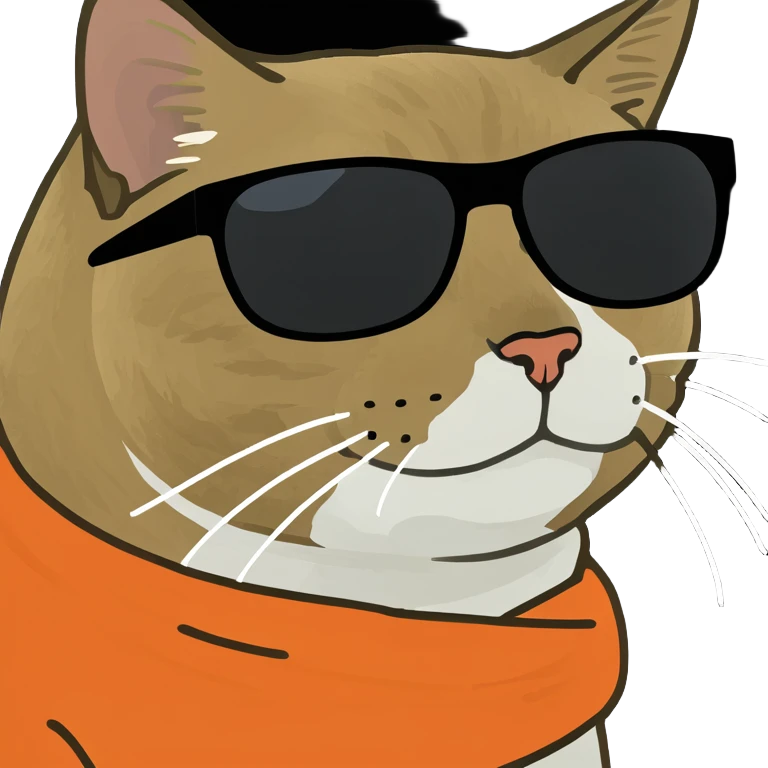Cat with sunglasses emoji