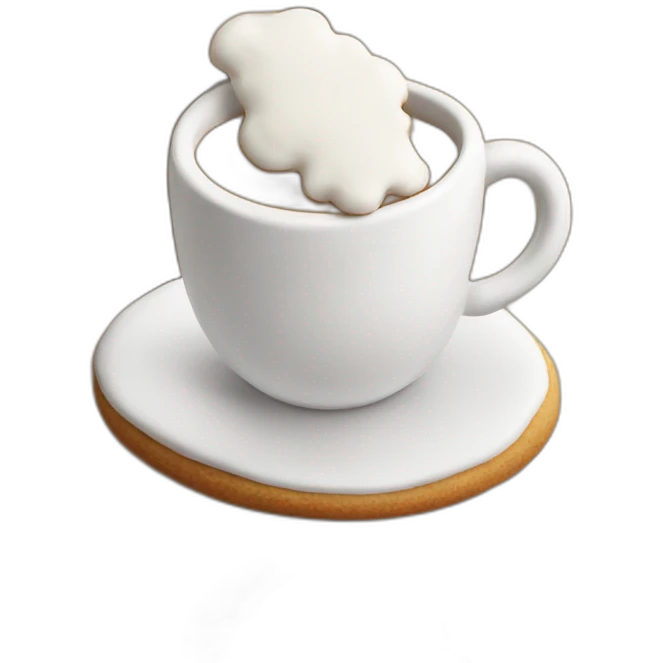 Chai cookie with white icing on top emoji