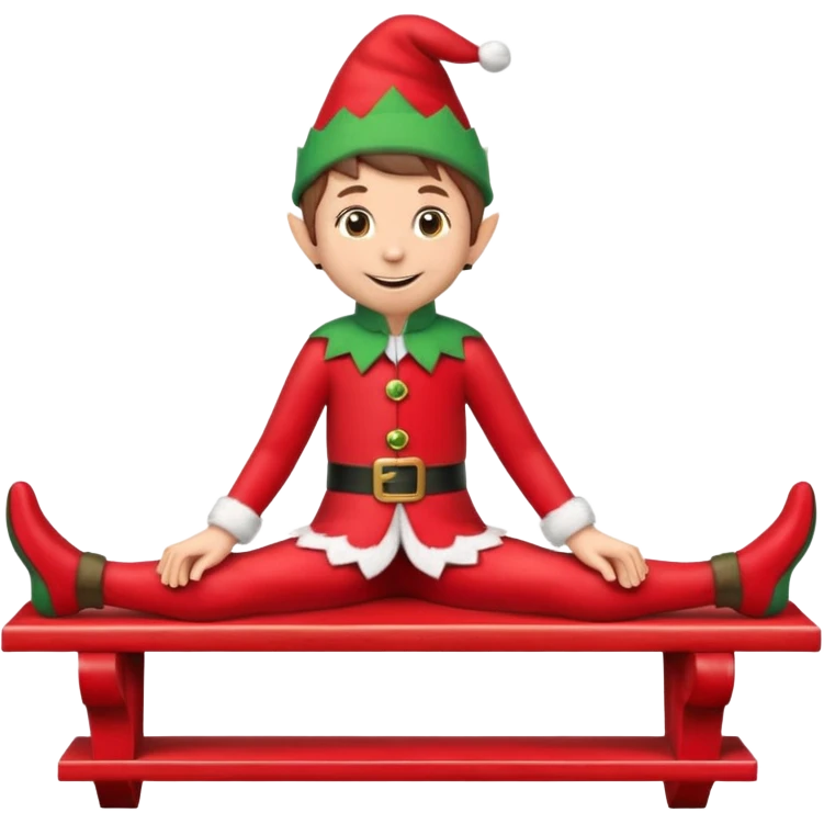 elf on the shelf sitting on a shelf emoji