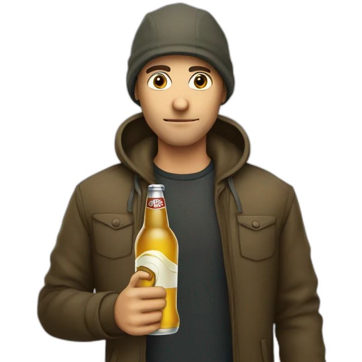 stalker with beer emoji