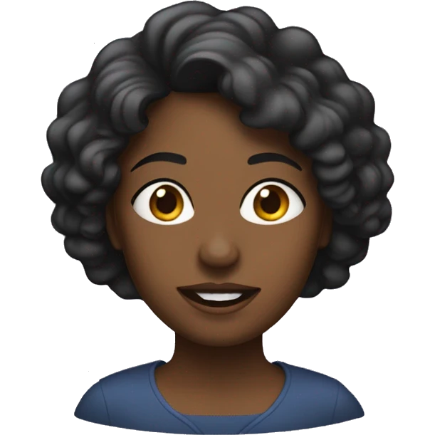 Mulher negra de trança grande emoji