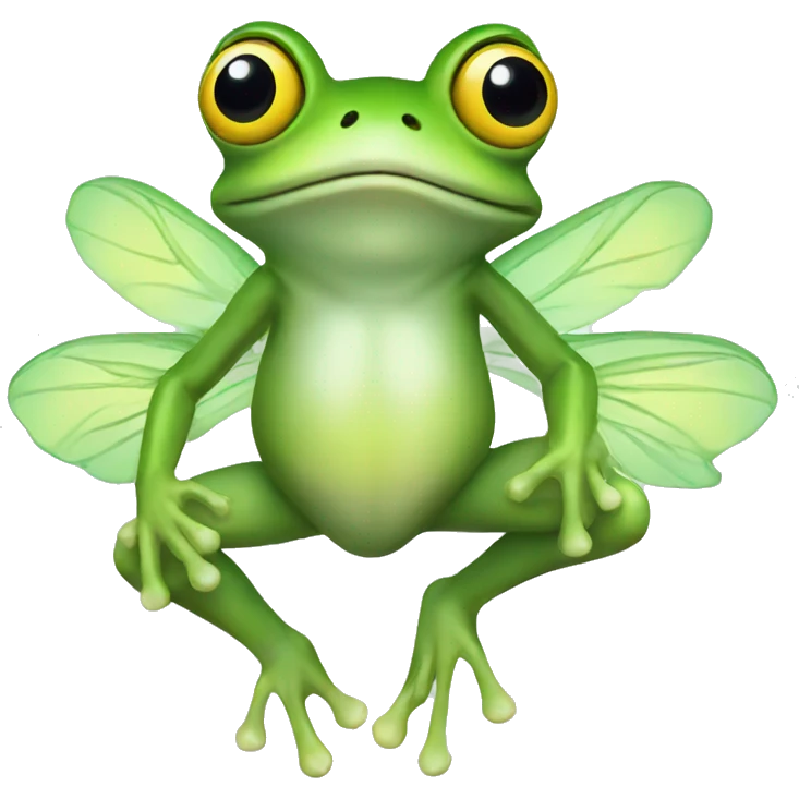 Fairy frog with wings  emoji