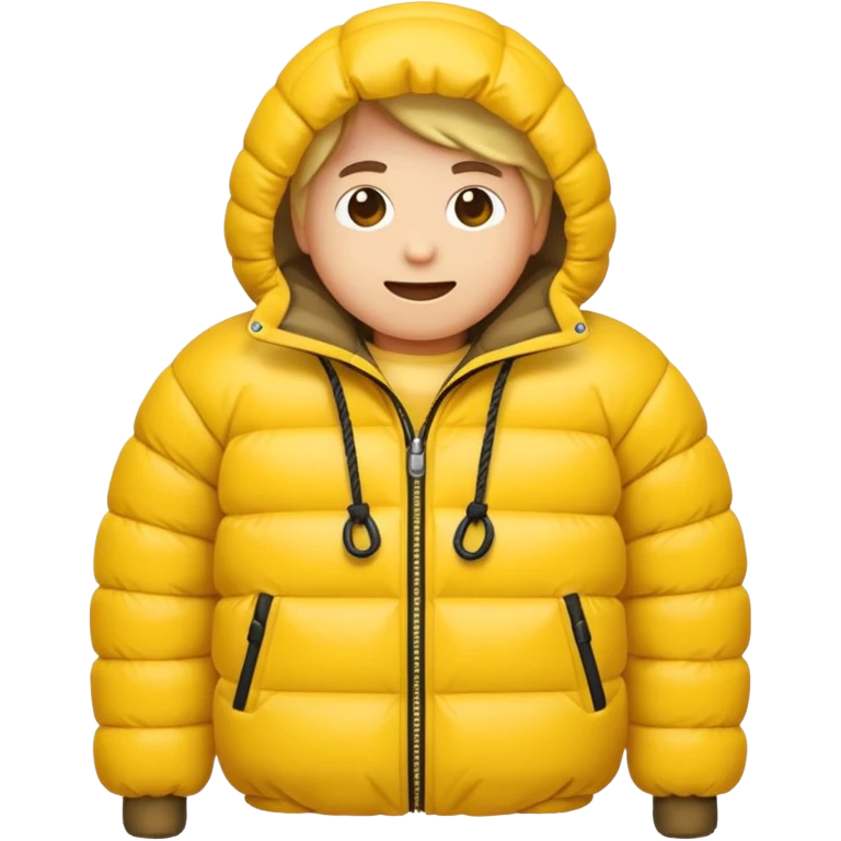 emoji wearing a down jacket and with ropes around it emoji