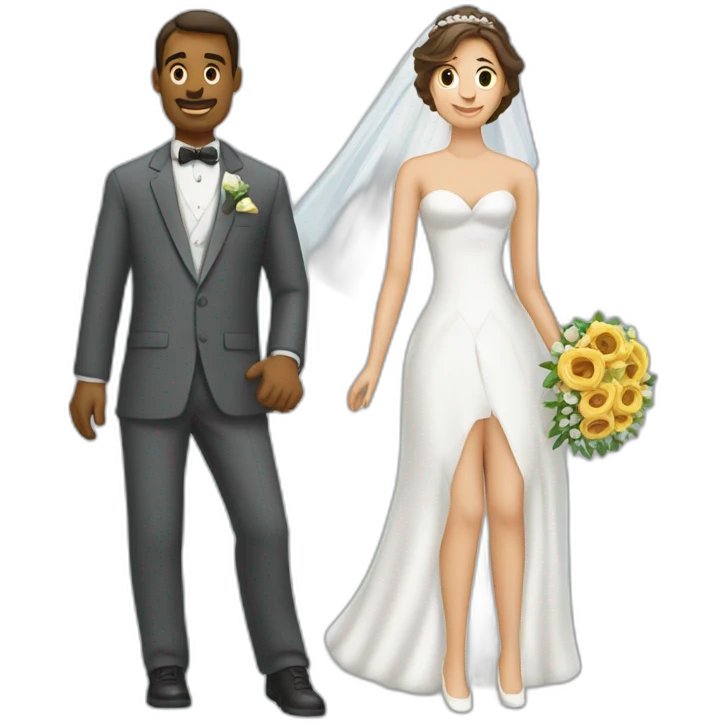 homme qui demmande une femme en mariage emoji
