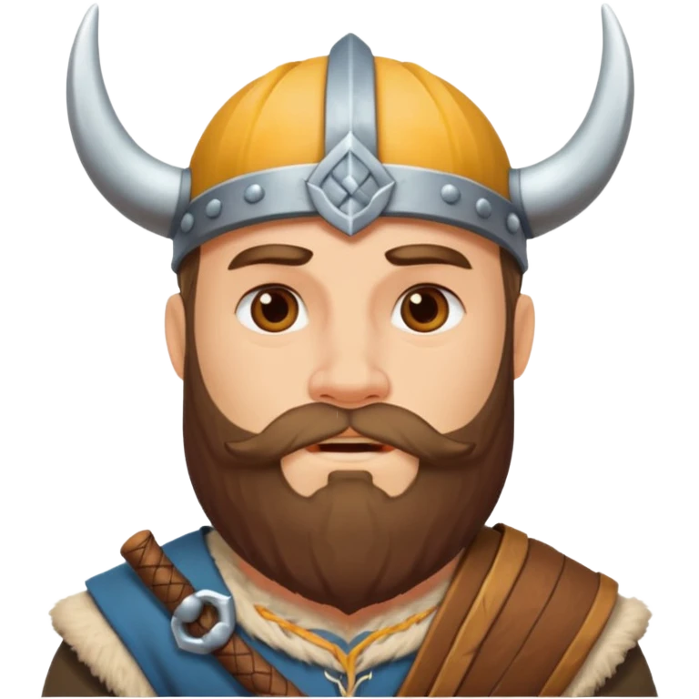 bearded Vikings with out crown emoji