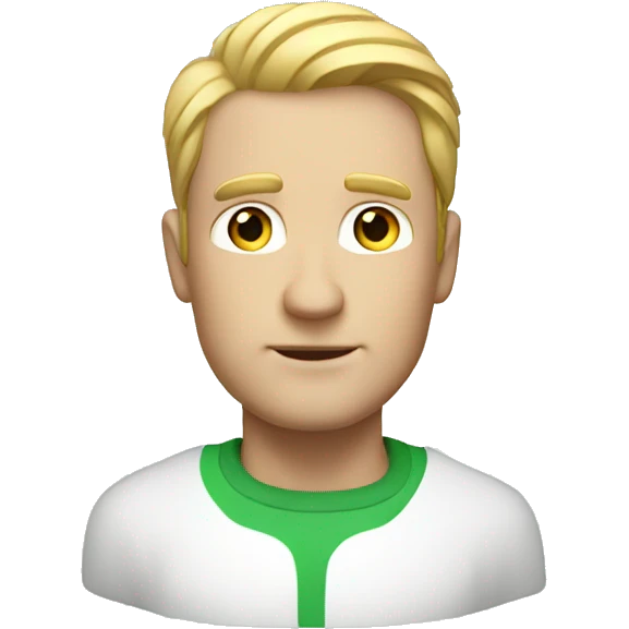 white man with four leaf clover emoji