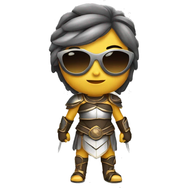 Girl gladiator with sunglasses  emoji