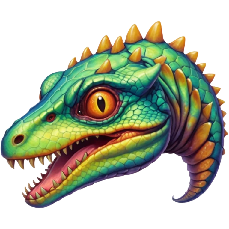 aesthetic brilliant divine lighting, oil paint  -  hieronymus bosch phantasmagoric mutated reptiles emoji