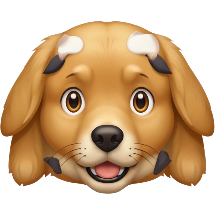 I want an emoji of a goldenretriever who is scared emoji