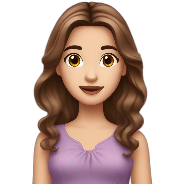 violetta girl brown hair emoji
