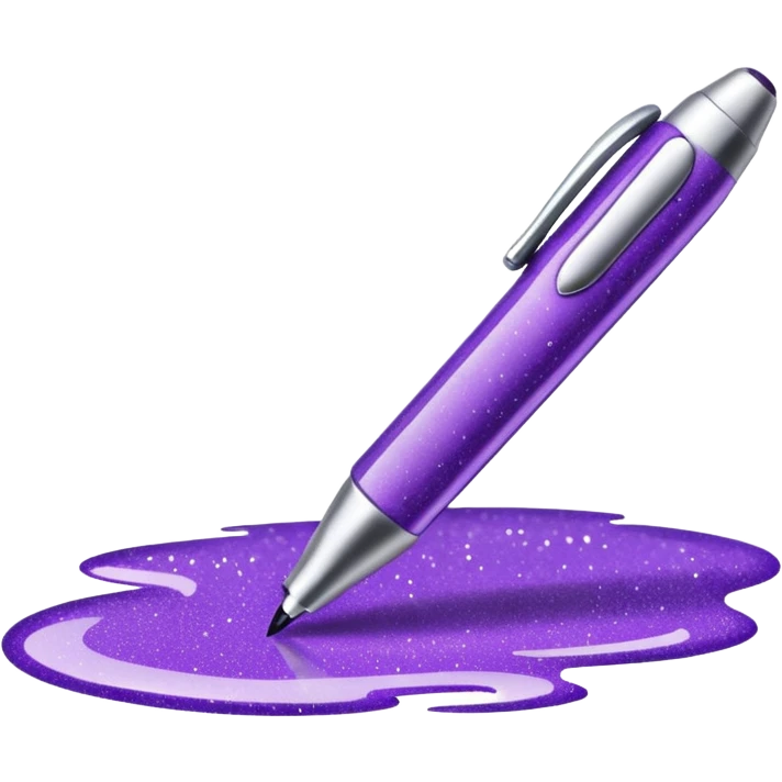 Purple Glitter office tools emoji