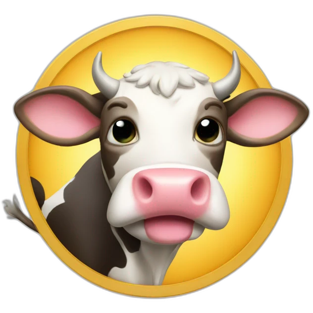 a super cow with laser in ovni emoji