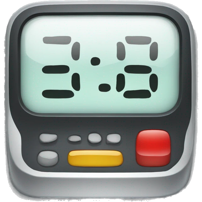 Phone with a horizontal red bar on the screen. Add the time 99:99 at the top. emoji