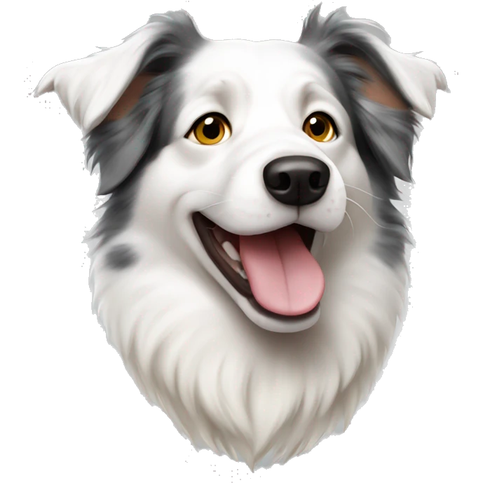 white australian shepherd dog emoji