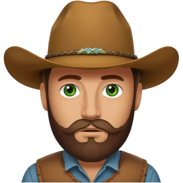 yellowstone dutton ranch cowboy with beard and green eyes emoji