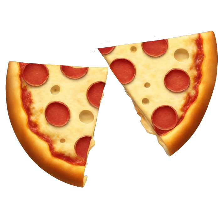 half cheese an half pepperoni pizza emoji