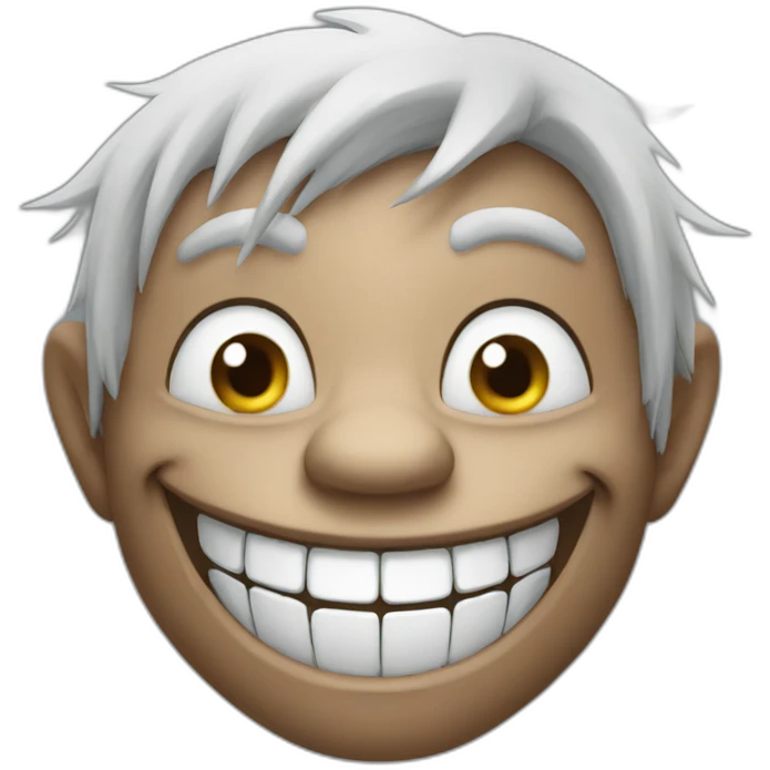 Cheeky troll smile emoji