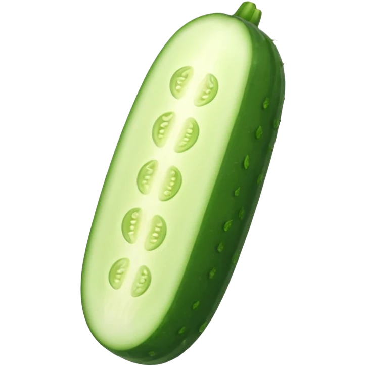 cucumber with small piece  emoji
