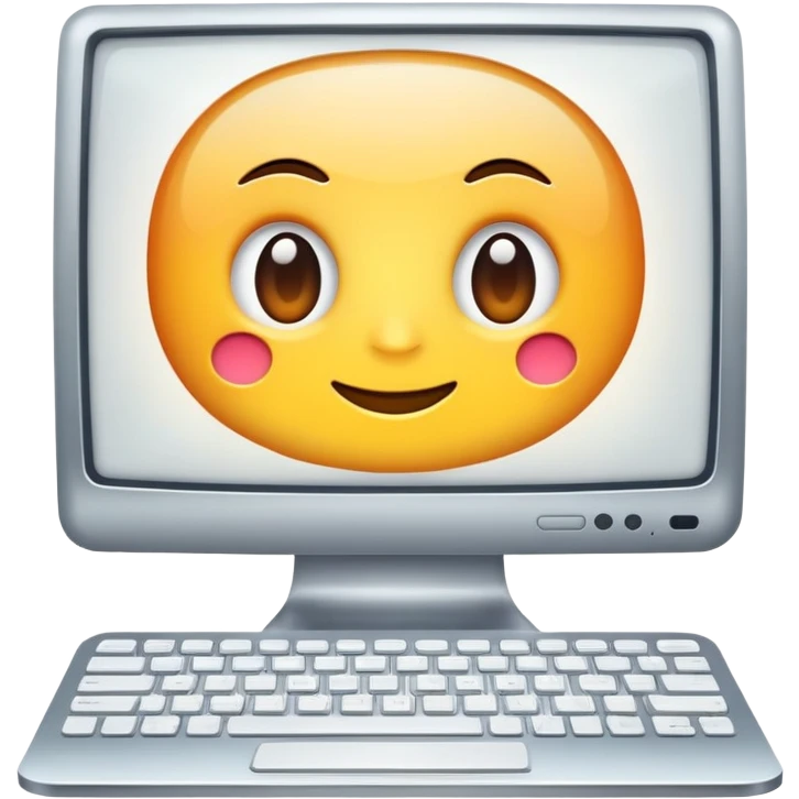 happy computer emoji