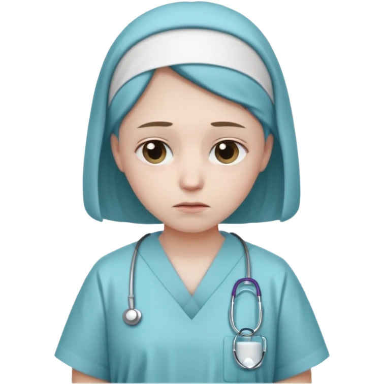 sad person in hospital emoji