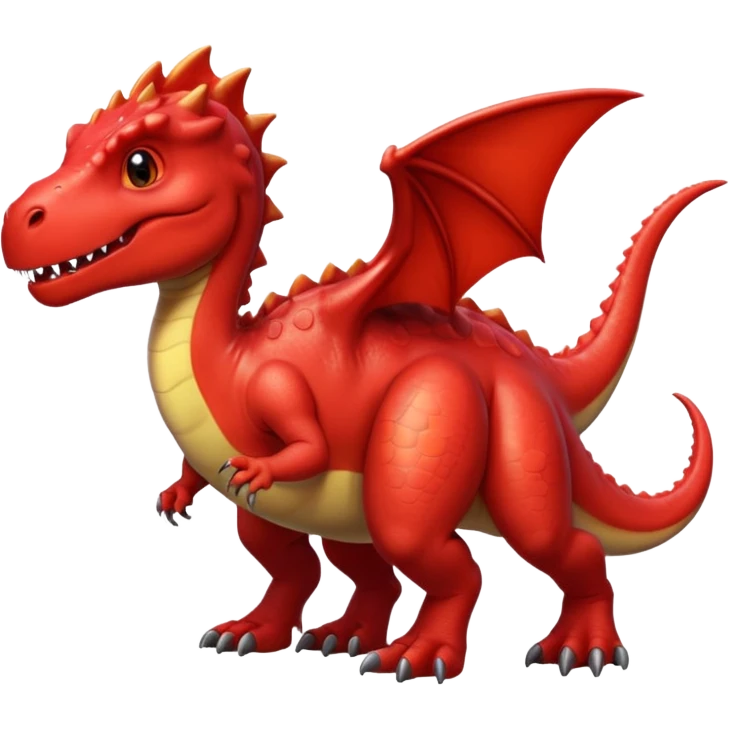 Dinosaur/dragon single scale that is red with the lining being black. emoji
