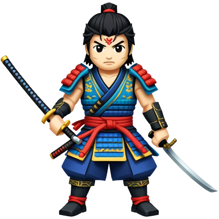 Samurai pixel art emoji