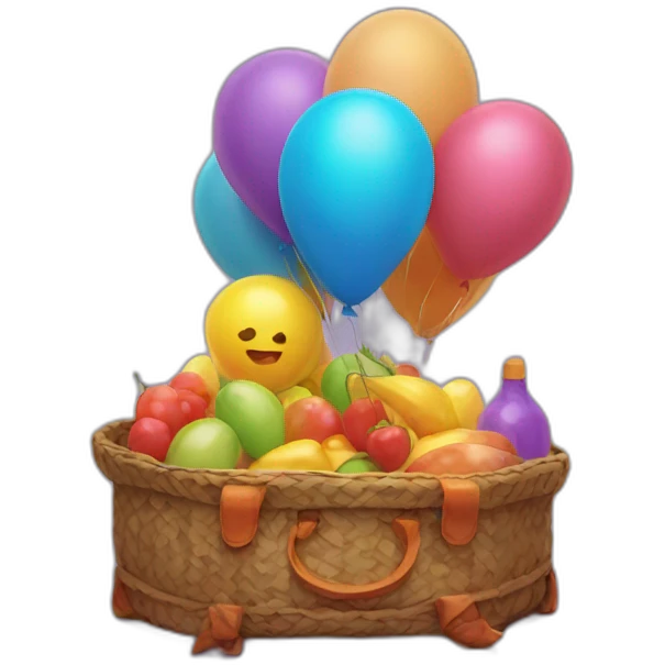 colorful balloon still life emoji
