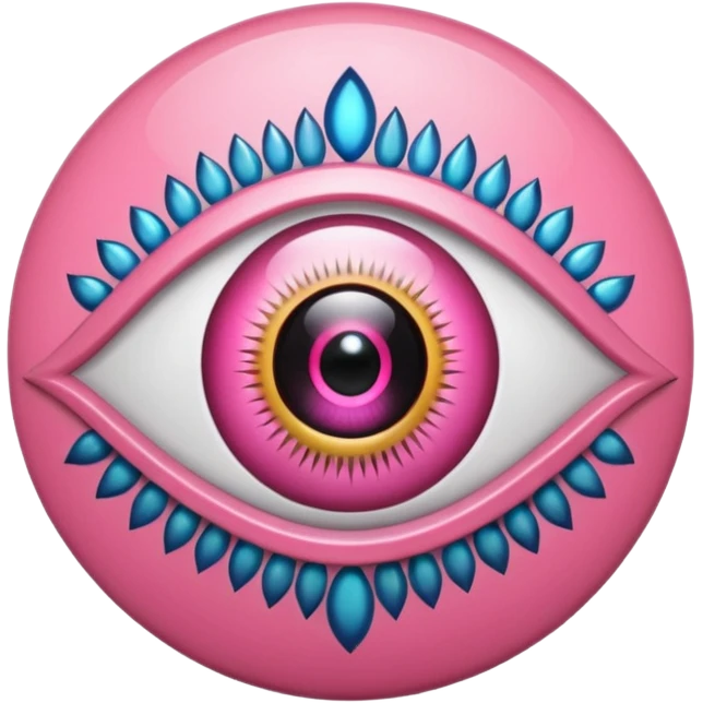 pink evil eye emoji