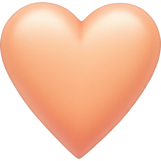 Pastel peach color heart emoji