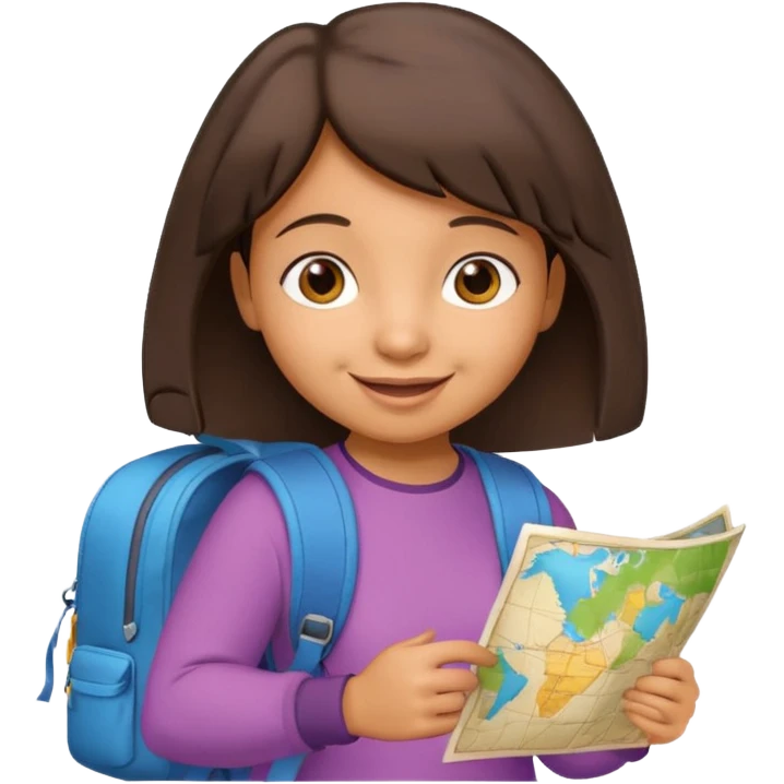 dora the explorer with boots and map emoji emoji