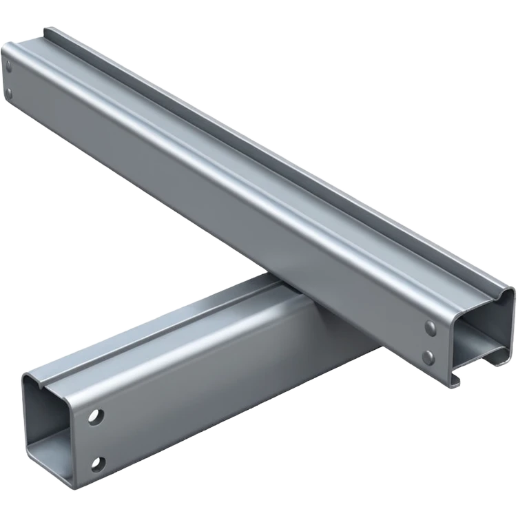 Clean metal beam, smooth steel surface, no rust, no scratches, industrial support beam, realistic, neutral color, high-quality render emoji