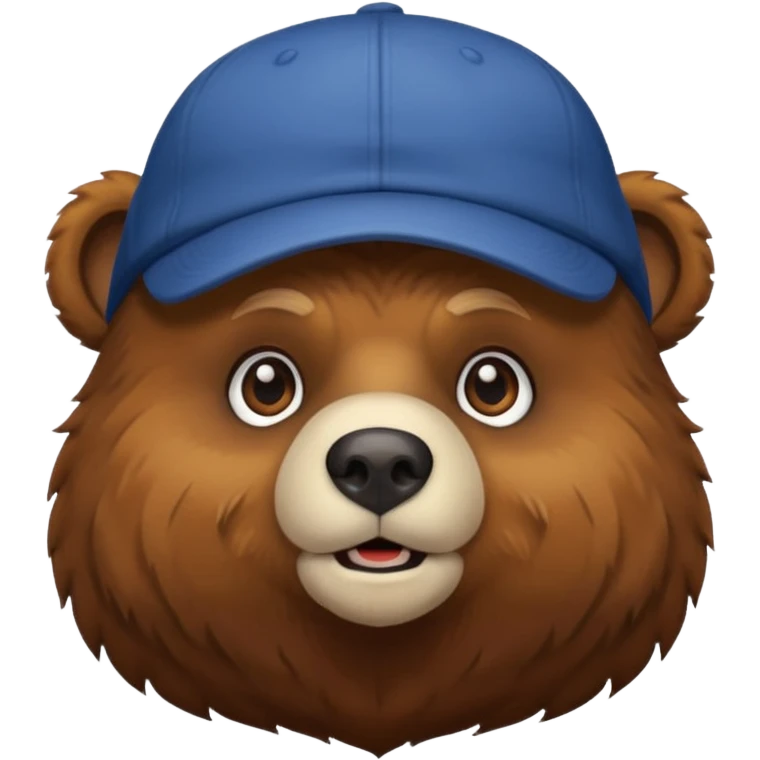 Bear with cap emoji