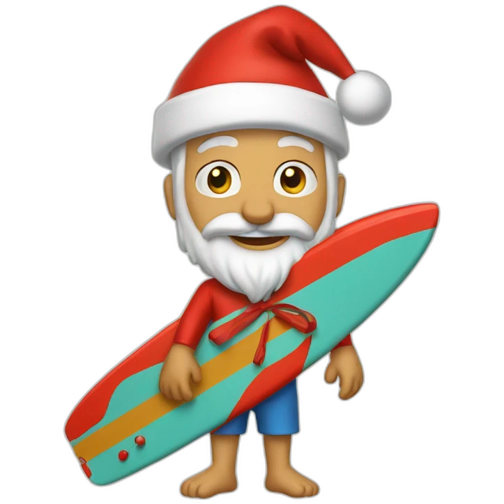 père noel surf emoji