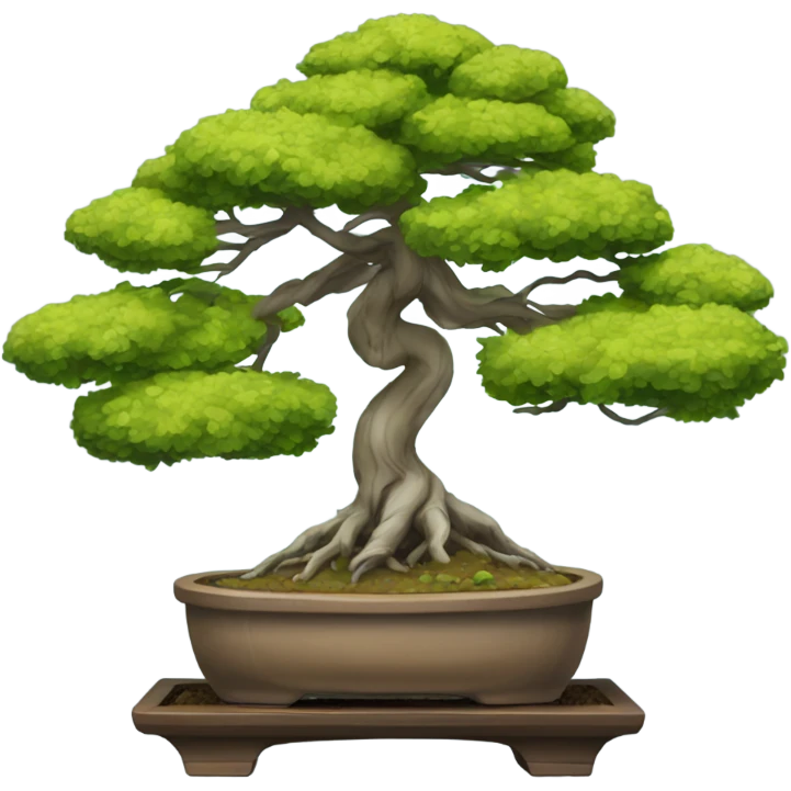 Twin trunk bonsai tree emoji