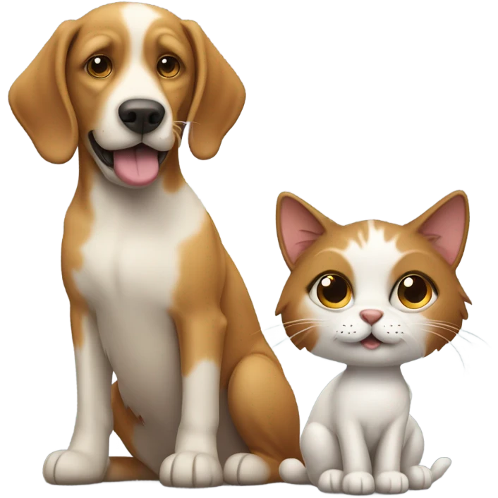 Dog and cat  emoji