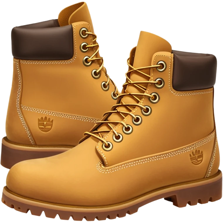 Сделай пару ботинок Timberland в классической расцветке emoji