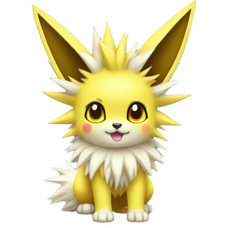 Kawaii Cool Jolteon full body emoji
