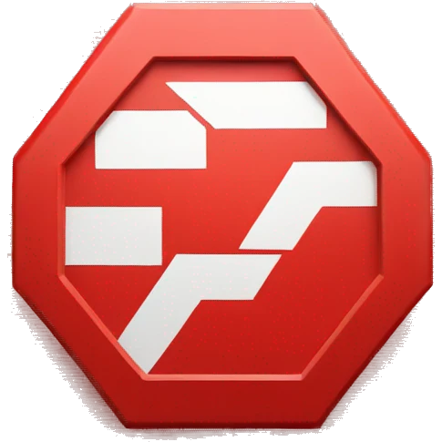 hot stop sign white text on a red background hexagon  emoji