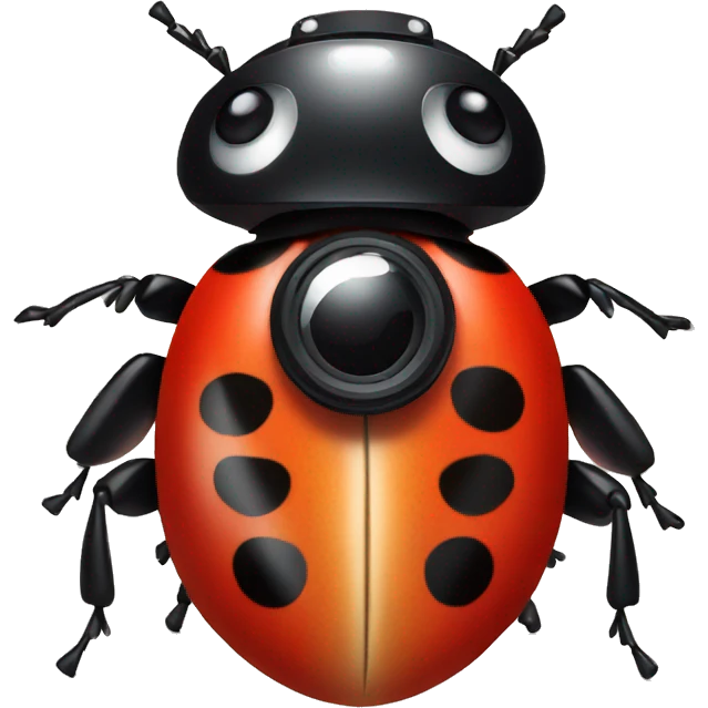 Ladybug having camera emoji