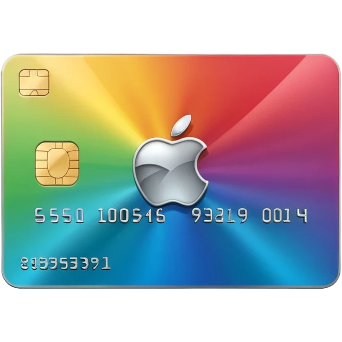 Shiny Apple credit card emoji