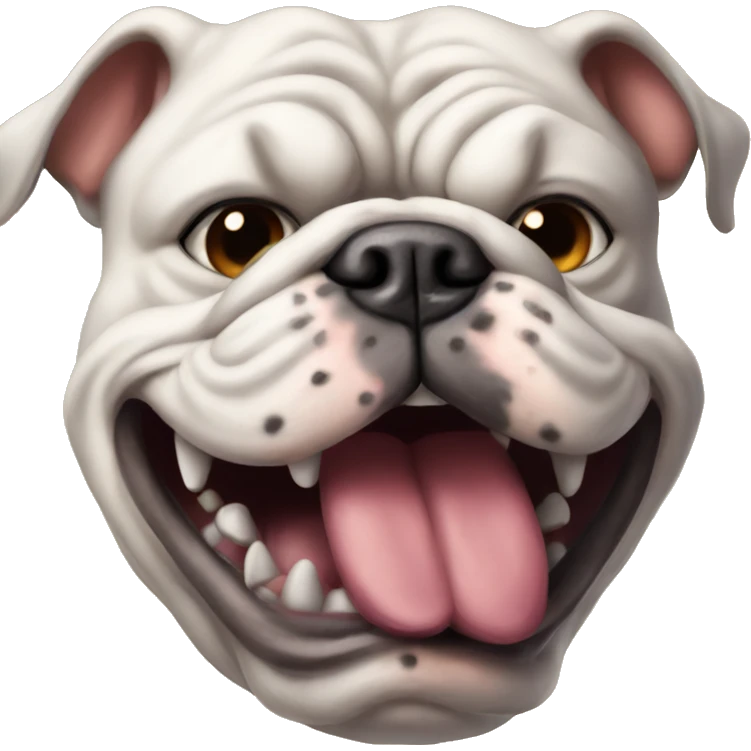 Mean bulldog  emoji