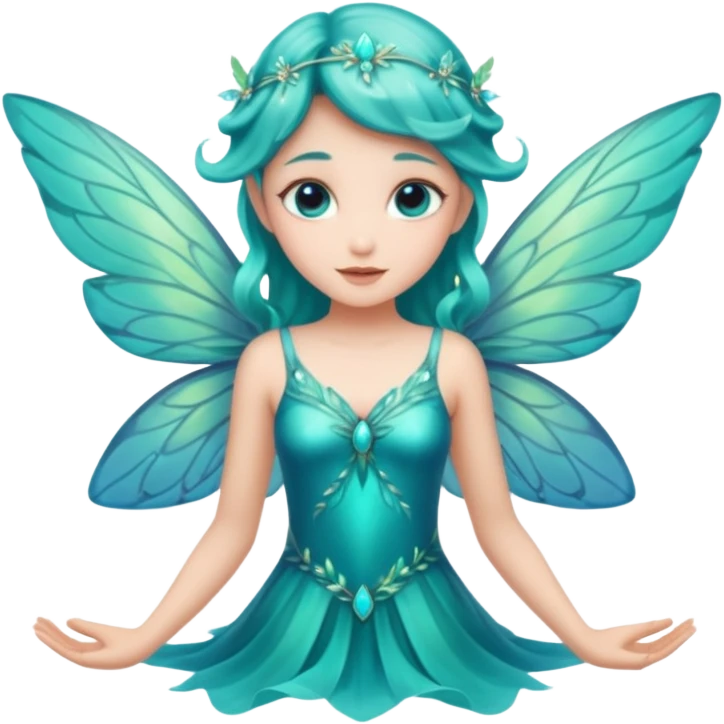 Turquoise fairy emoji