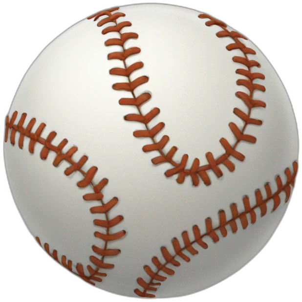 Football shaped like a baseball emoji