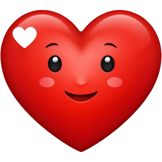Rotes Herz mit einem c in der Mitte  emoji