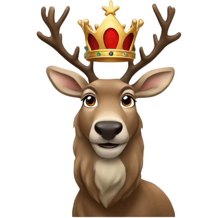 King and queen reindeer ￼ emoji