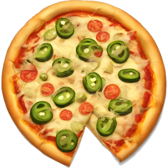 Pizza with pickles emoji
