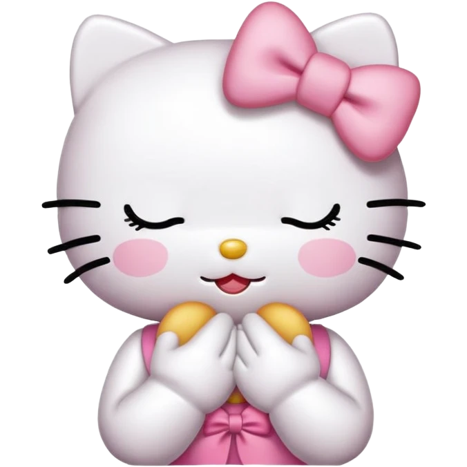 Hello kitty giving a kiss  emoji