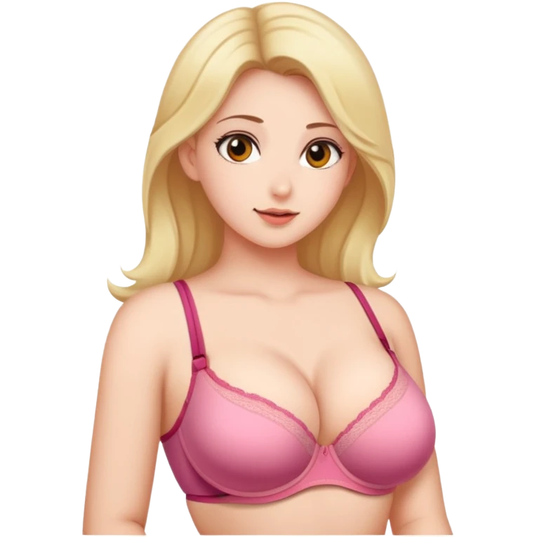 Pussy, bra, girl, big breasts emoji
